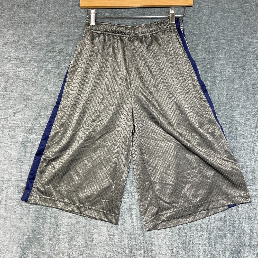 Nike Basketball Shorts Mens XL Gray Blue Elastic Waist Running Performance Sport